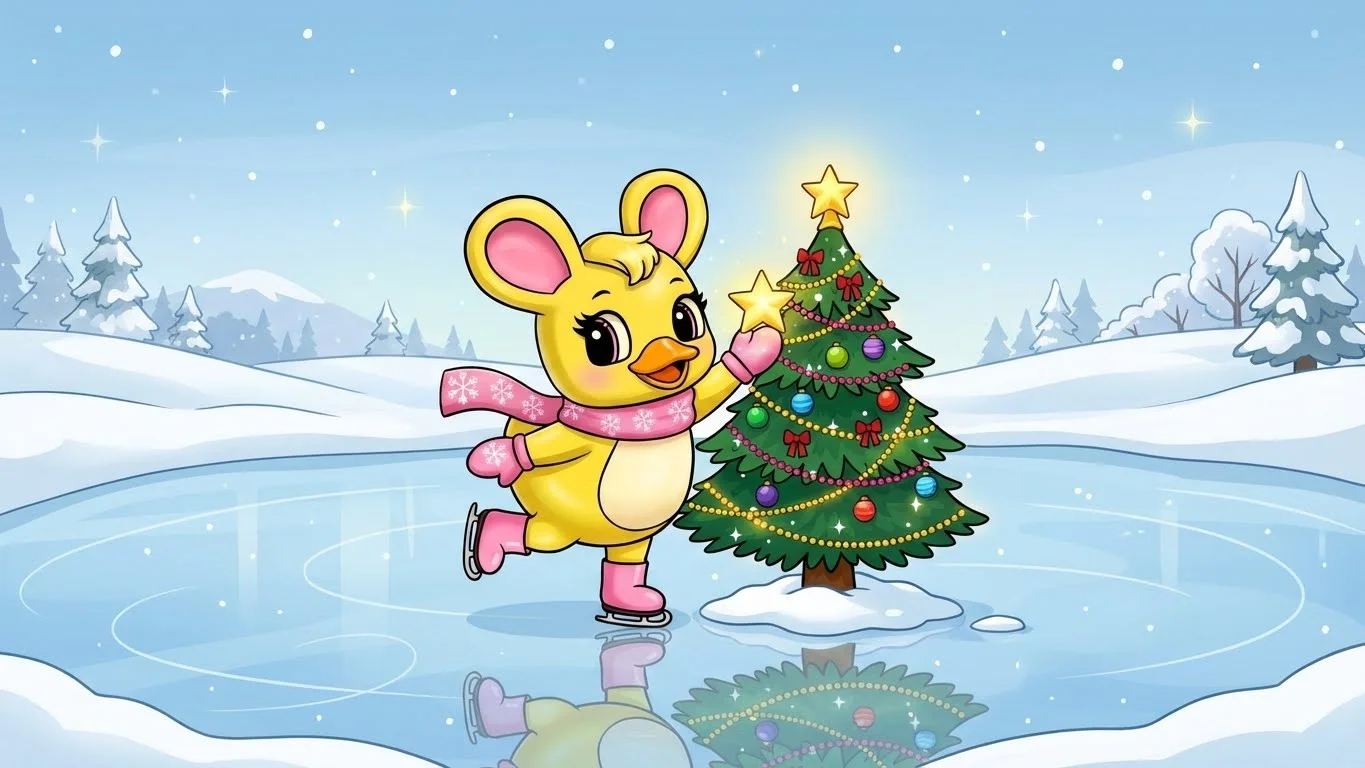 patines de Navidad para colorear