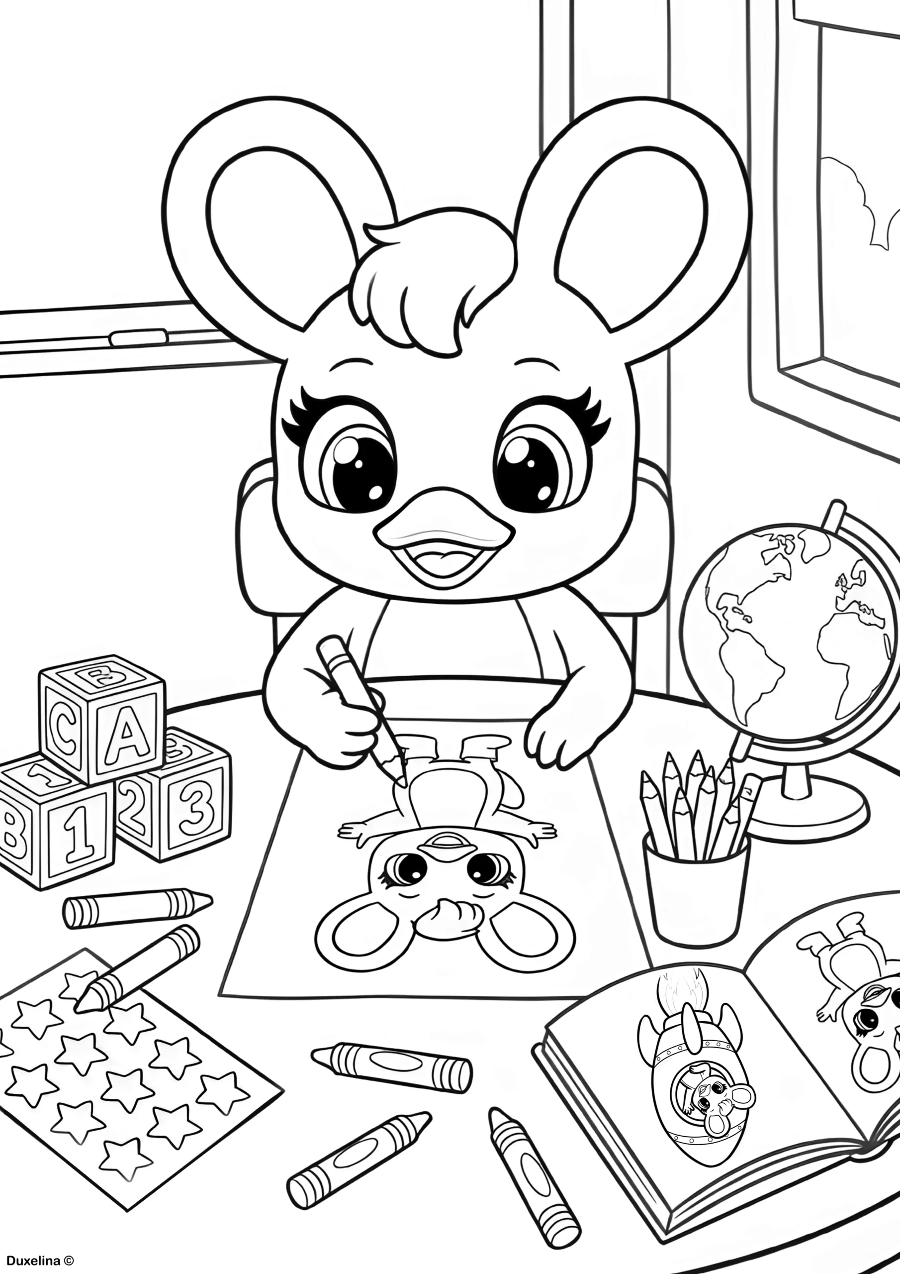 Dibujos para colorear sobre la escuela – PDF gratis para niños