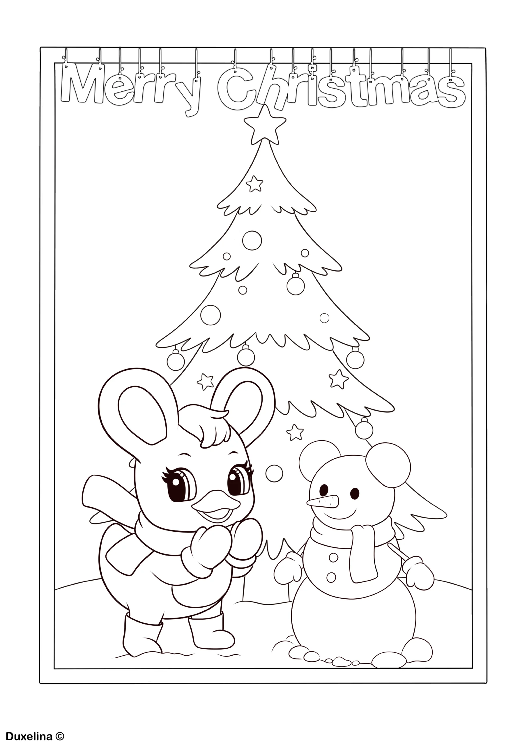dibujo para colorear de Navidad